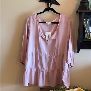 NWT Como Blu Pink/Mauve Long Sleeve Tunic